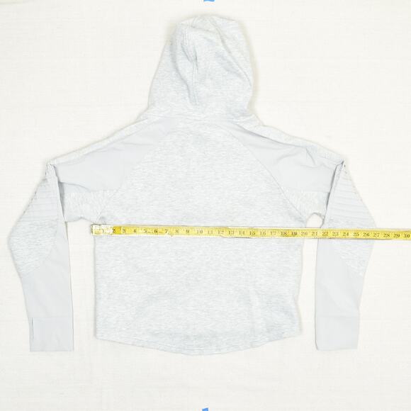 Puma Women's Full Zip Sweat Lounge Jacket Hooded Solid Cotton Gray Size M Active - Picture 4 of 8